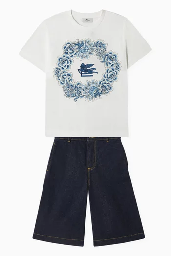Graphic Print T-Shirt in Cotton