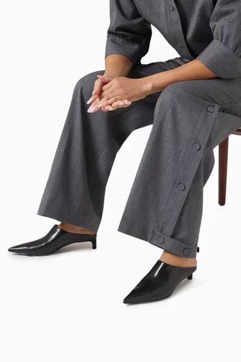 Kitten-Heel Mules in Goat Leather