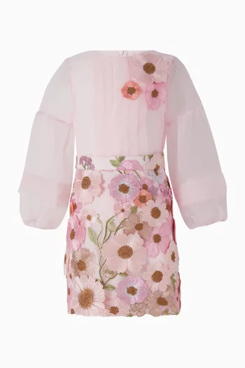 3D Floral Embroidered Blouse