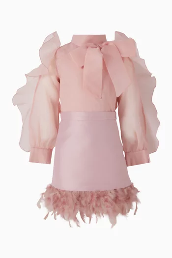 Bow-tie Blouse in Tulle