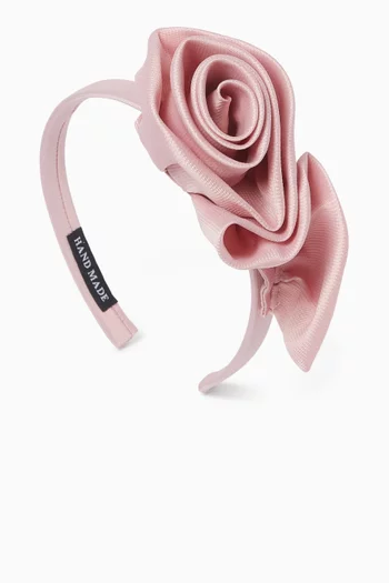 Rose Headband in Satin