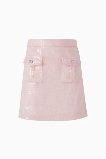 تنورة مطرزة بالترتر