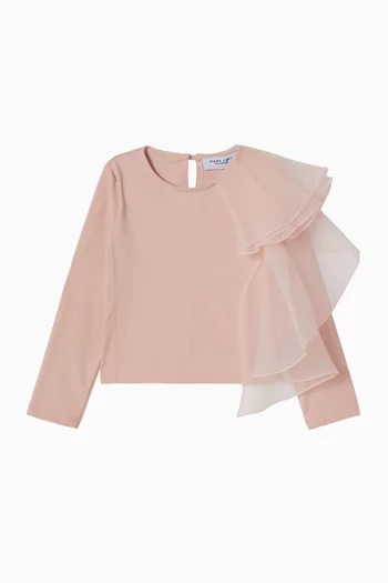 Tulle Ruffle Top