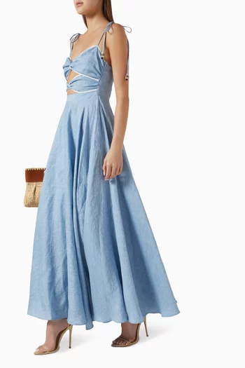 Monroe Cut-out Dress in Linen-blend