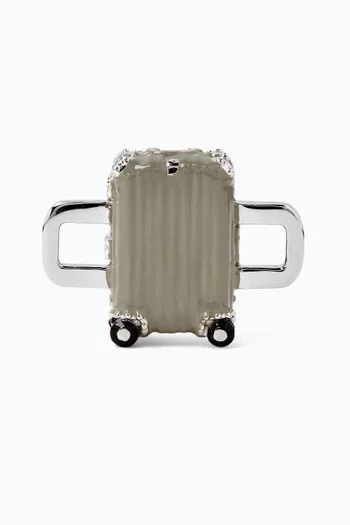 Suitcase Charm in Sterling Silver
