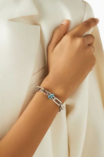 Six Charm in Sterling Silver with Enamel