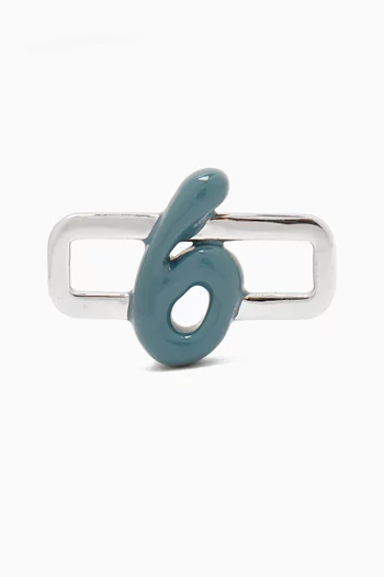 Six Charm in Sterling Silver with Enamel