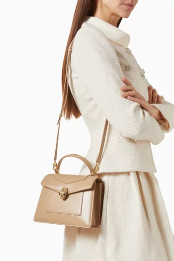 حقيبة سيربينتي فوريفر متوسطة بيد علوية جلد