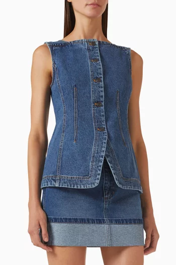 Raquel Vest in Denim