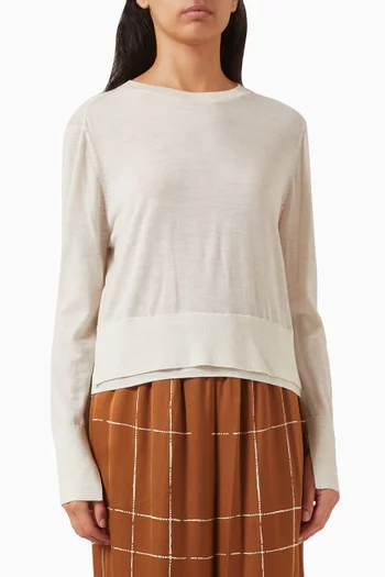 سويت شيرت إيلودي متعدد الطبقات صوف مارينو