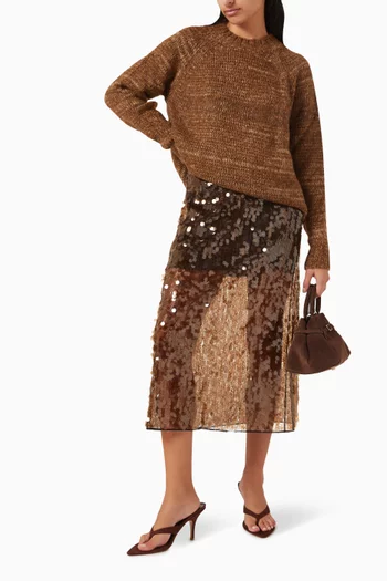 سترة أورورا بقصة فضفاضة مزيج موهير