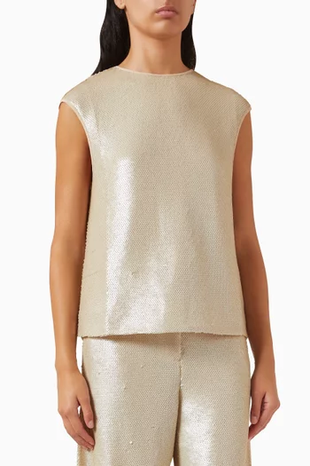 Bowen Sequin-embellished Tank Top