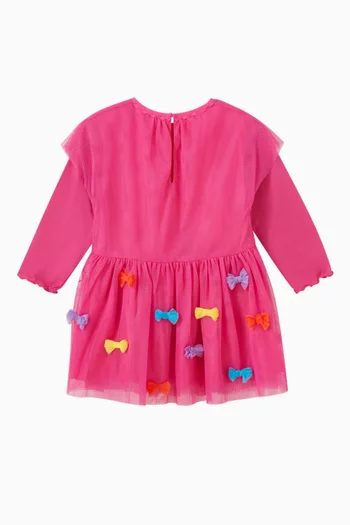 Bow-applique Dress in Tulle