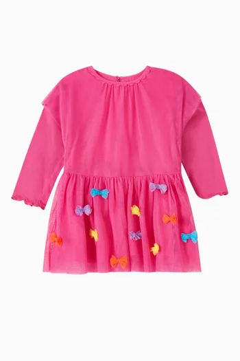 Bow-applique Dress in Tulle