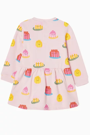 فستان بنمط سويت شيرت بطبعة قنديل البحر