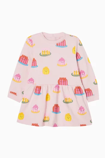 فستان بنمط سويت شيرت بطبعة قنديل البحر