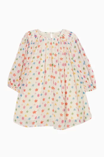 طقم فستان وسروال تحتي متناسق بطبعة نجمة 