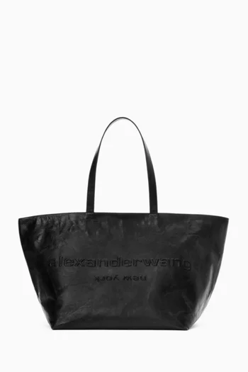 Punch Tote Bag in Crackle Patent Leather