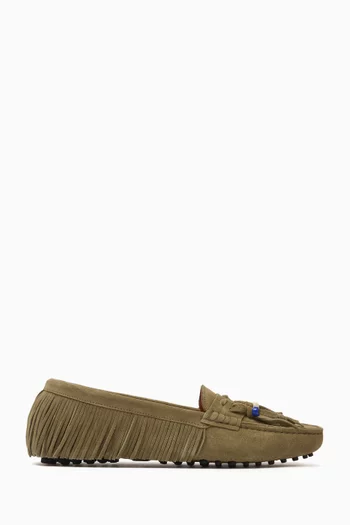 Emily Fringed Loafers in Suede