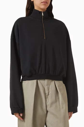 سويت شيرت فليا قصير قطن