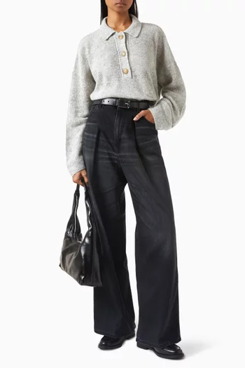 سترة فيكي بأزرار نسيج