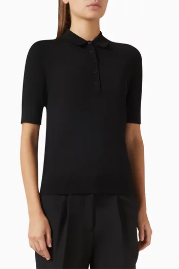 Fidenka Polo Sweater in Wool