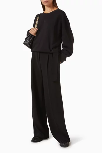 Tie-detail Sweatshirt in Cotton-blend