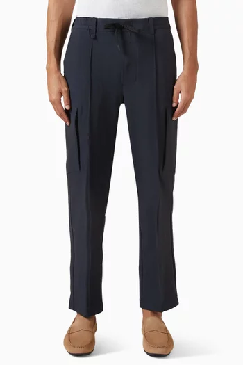 Pintuck Drawstring Cargo Pants