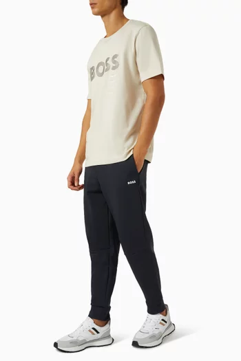 بنطال رياضي مخطط مزيج قطن