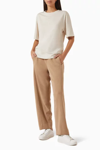 بنطال بقصة واسعة جيرسيه مطاطي