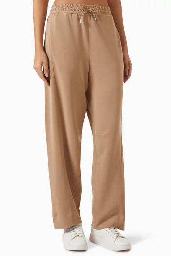 بنطال بقصة واسعة جيرسيه مطاطي