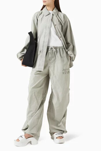 Mid-rise Parachute Pants