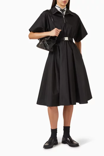 Short-sleeve Midi Dress in Re-nylon