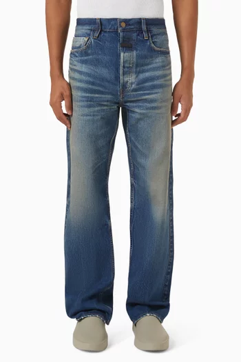 Straight 5 Pocket Jeans in Denim