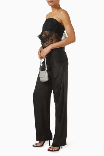 Gaia High-waisted Pants in Satin