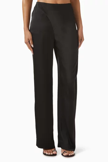 Gaia High-waisted Pants in Satin