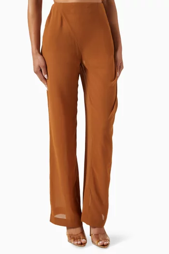Gaia High-waisted Pants in Chiffon