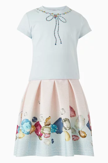 Neckpiece Print T-shirt