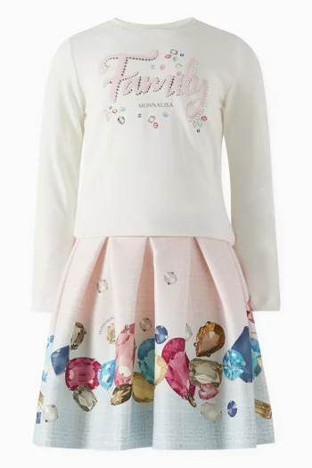 Graphic Print T-shirt in Cotton