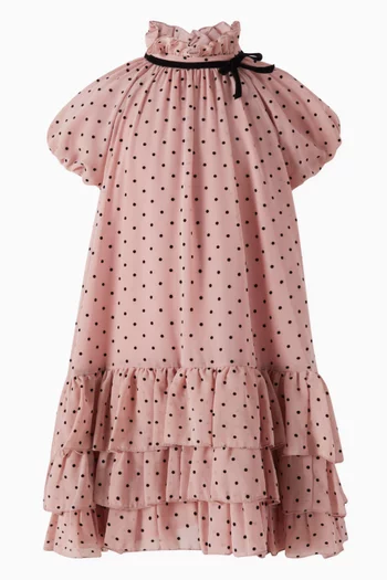 Polka Dot Ruffles Dress