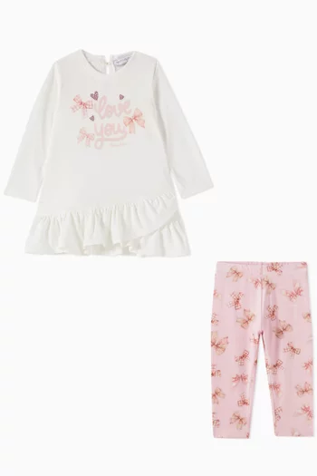 T-shirts and Leggings Set in Cotton