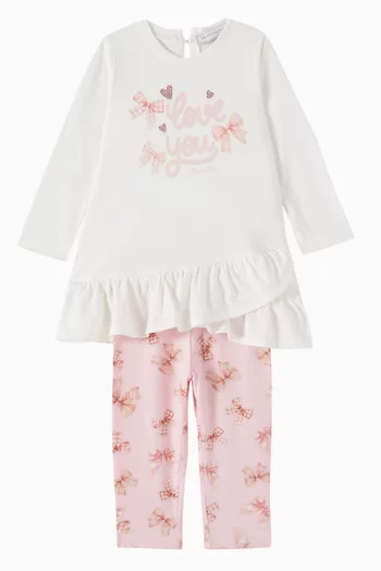 T-shirts and Leggings Set in Cotton