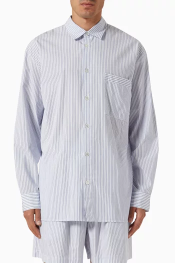 قميص بأكمام طويلة قطن بوبلين