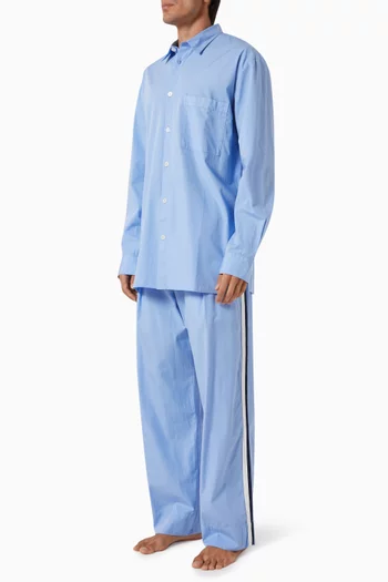 قميص بأكمام طويلة قطن بوبلين