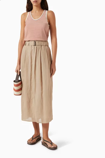 Striped Tank Top in Cotton Jersey