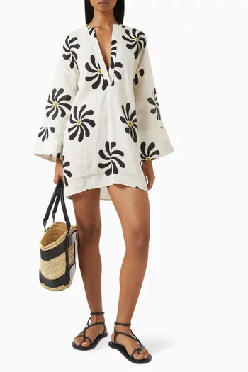 Siena Mini Tunic Dress in Linen