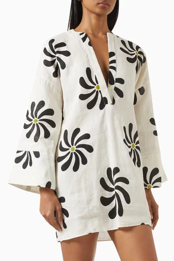 Siena Mini Tunic Dress in Linen