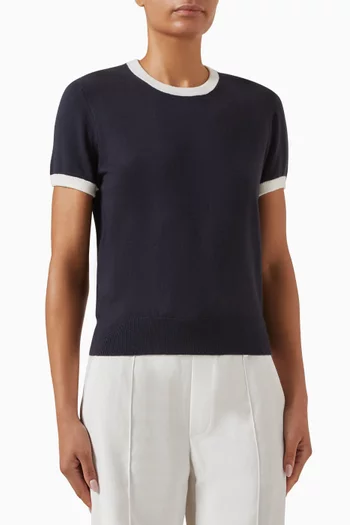 Ringer Sweater T-shirt in Cotton