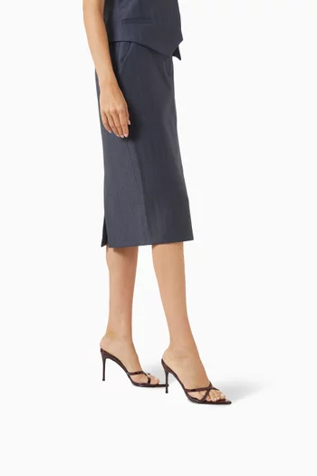 Donatella 100 Sandals in Faux Patent Leather