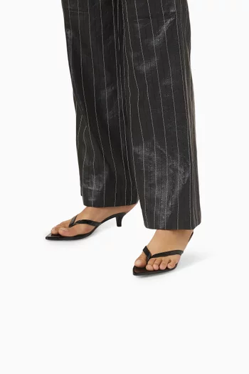 Ginza 55 Sandals in Croc-embossed Faux Leather